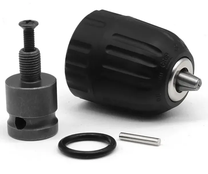 Mandrin de perceuse sans clé avec adaptateur rapide et douille.webp
