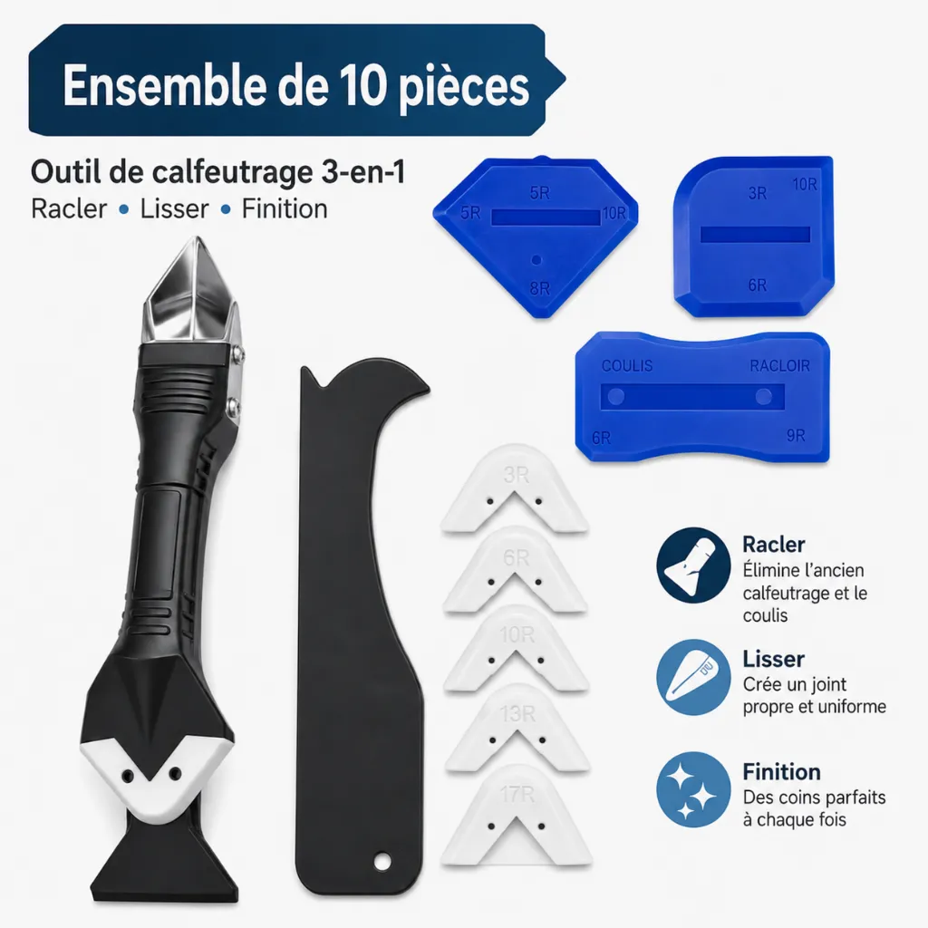 Grattoir en Silicone 5 en 1 - Outil de calfeutrage multifonctionnel.webp