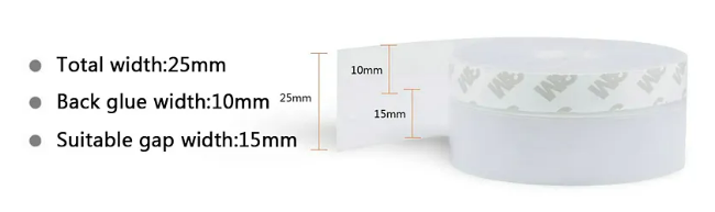 Bande d'étanchéité pour le bas des portes et fenêtres - 5M x 25 mm – Transparent