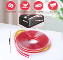 Bande protectrice de bord transparente et souple en silicone