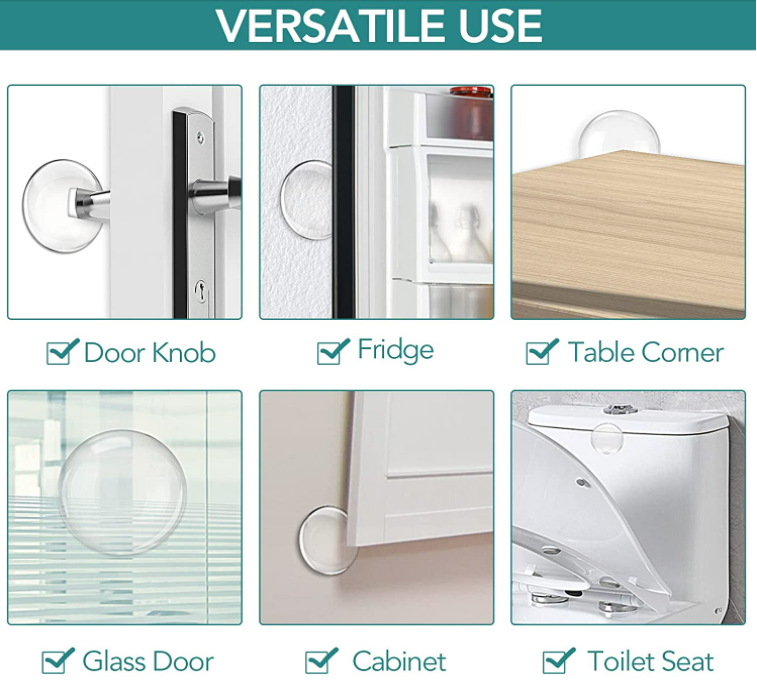 Protecteurs de portes Transparent en Silicone souple – 40 * 8 mm
