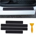 4 autocollants fibre de carbone pour pédale de porte de voiture
