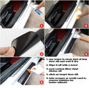 4 autocollants fibre de carbone pour pédale de porte