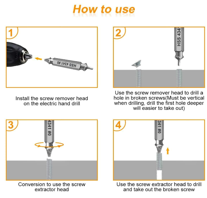 Extracteur de vis endommagées utiliser