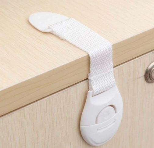 10 Serrures de portes d’armoire et de tiroirs Sécurité Bébés - Blanc