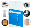 10Serrures de portes d’armoire et de tiroirs - Sécurité Bébés - Blanc