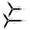 Lot de 4 attaches drap de lit - Blanc