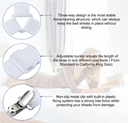 Lot de 4 attaches de drap de lit - Blanc