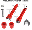 Clé de robinet et d'évier 8 en 1 - outil de plomberie