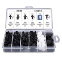 Lot de 100 clips de retenue de voiture de 6 tailles