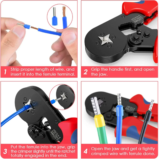 Pince à sertir - 0.25 à 10mm² utiliser