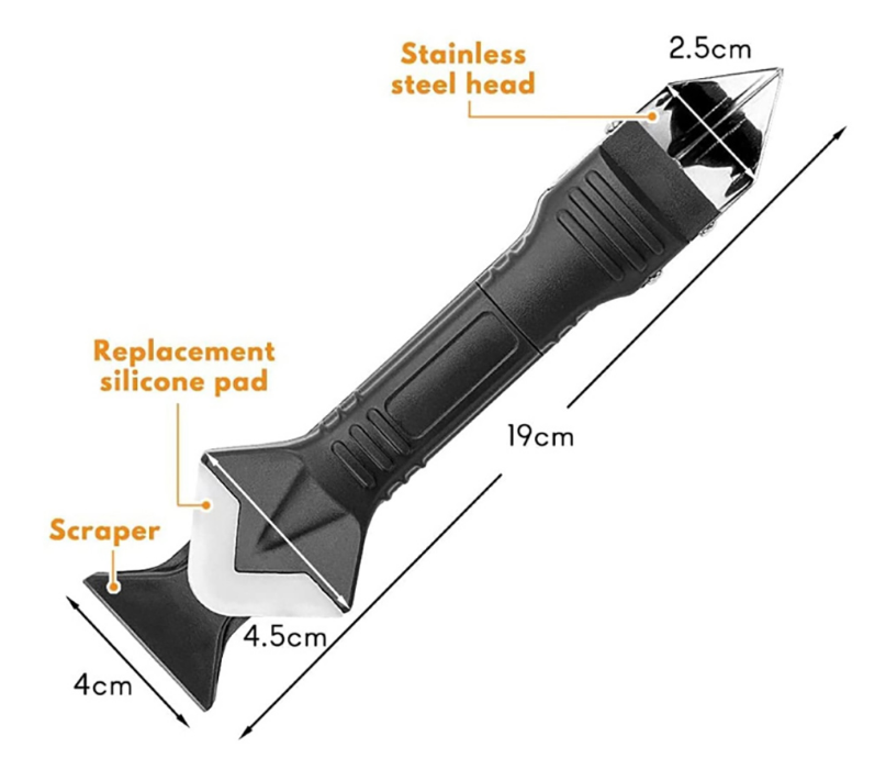 Grattoir en Silicone 5 en 1 - Outil de calfeutrage multifonctionnel