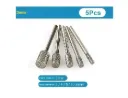 Ensemble de 5 Fraises Diamantées Cylindriques – Ø 3 à 8 mm – Tige 3 mm
