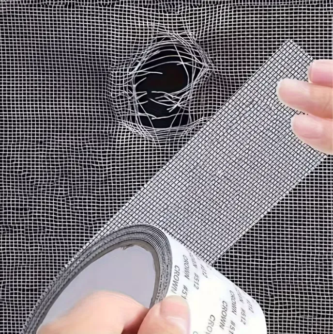 [RubanMoustiquaire] Ruban adhésif pour réparer les moustiquaires - Gris