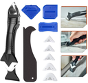 Grattoir en Silicone 5 en 1 - Outil de calfeutrage multifonctionnel