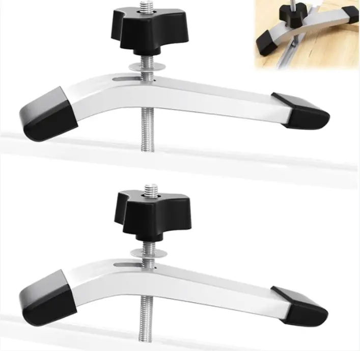 2 Rails en T en alliage d'aluminium et 2 Pinces de serrage