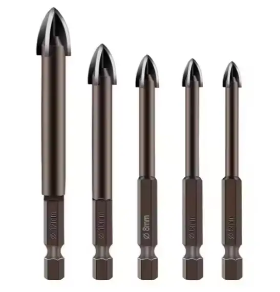 5 Forets pour carrelage, porcelaine, marbre, céramique, verre