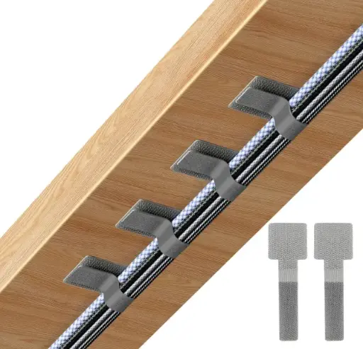 Lot de 10 organiseurs de câbles adhésifs - auto agrippant 