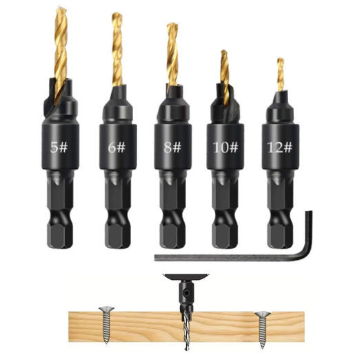 [FroetBois] 5 Forets Conique – Fraise à bois