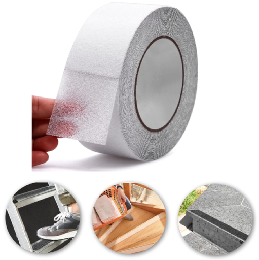 [R-AntiSlip] Ruban Adhésif antidérapant transparent - 5M x 2.5cm