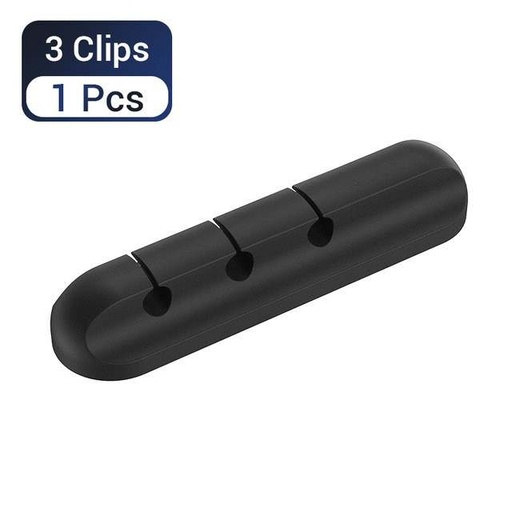 [Org3Trous] Support de câble en silicone auto-adhésifs - 3 Trous