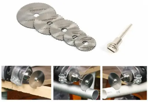 5 Mini lames de scie circulaire pour le bois, le plastique et le métal souple