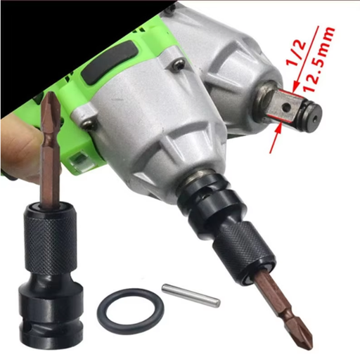 Adaptateur de Douille 1/2" Carré à 1/4" Hexagonal