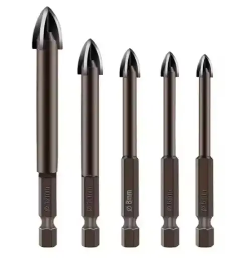 5 Forets pour carrelage, porcelaine, marbre, céramique, verre